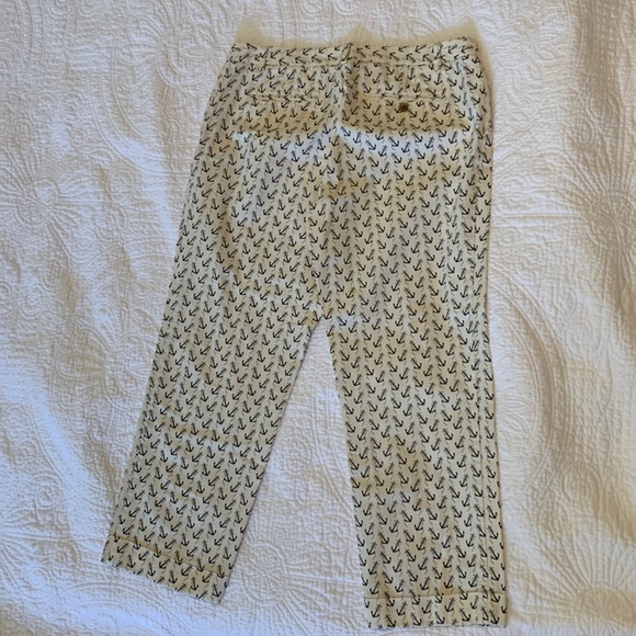 Vintage J Crew Anchors Away Ivory Crop Pants 8 - Picture 8 of 8